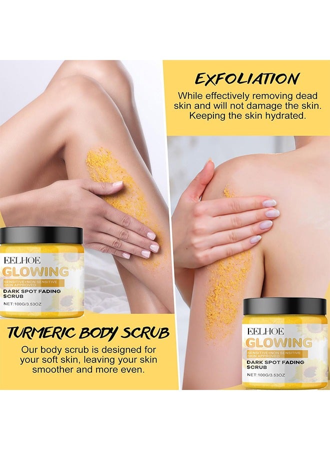 إيلهو منظف بحبيبات للتخلص من البقع الداكنة للوجه، مبيض للبشرة ومضاد للشيخوخة، مرطب للبقع الداكنة، حب الشباب، ضرر الشمس، توحيد لون الجلد 100 جرام - Image 3